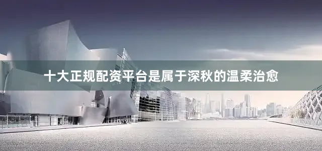 十大正规配资平台是属于深秋的温柔治愈